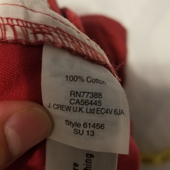 J.crew Chino City Short Women's Size 8 Color Red - Picture 10 of 10